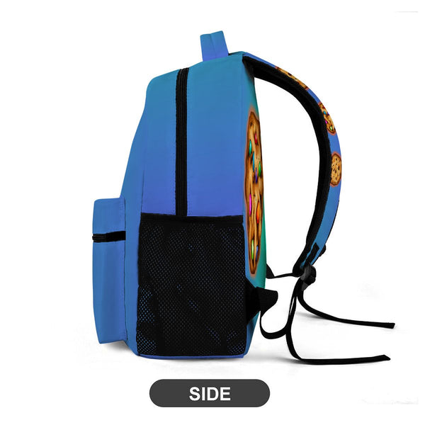 guitos™ Stash Chocolate Cookie Candy Sweets Gecko Kids Elementary Middle School Backpack Bookbag (Teal/Blue)