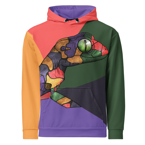 guitos™ Marble Mosaic Gecko Multi-Color Pullover Hoodie (GRP95™)