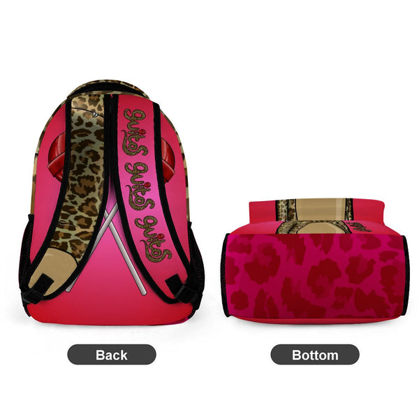 guitos™ Cherry Lollipop Backpack Kids Elementary Middle School Bag Bookbag Leopard Print Animal Print Gecko Graphic (Red/Pink)