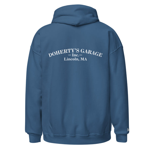 Unisex Classic Arch Logo Pullover Hoodie | Doherty's Garage | Guitos