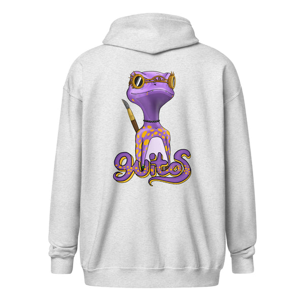 Cool and Creative Artist Gecko Zip Hoodie | Max | Guitos
