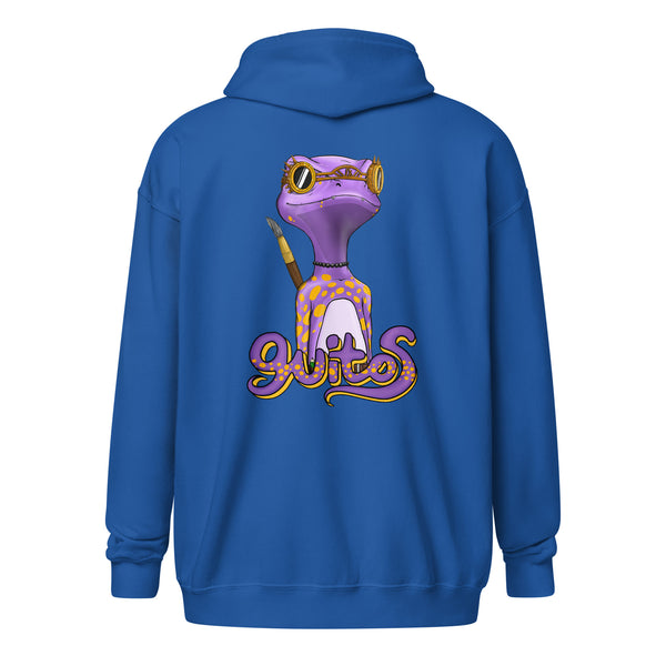 Cool and Creative Artist Gecko Zip Hoodie | Max | Guitos