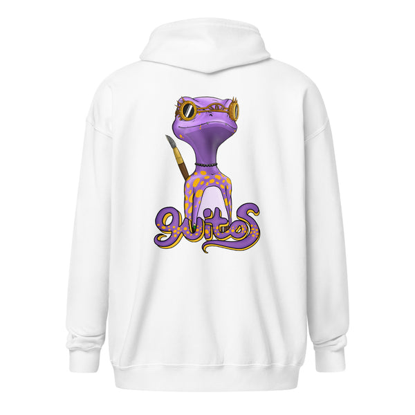 Cool and Creative Artist Gecko Zip Hoodie | Max | Guitos