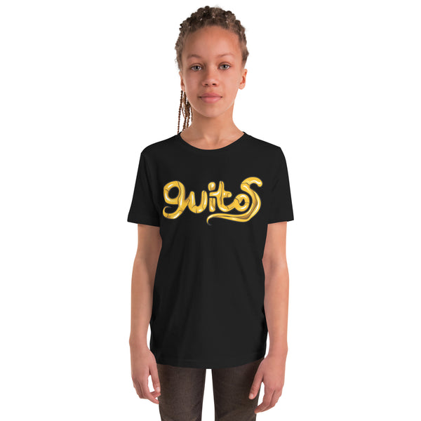Guitos Gecko Goldan: Youth Unisex T-Shirt - Gold Logo - No Goldan