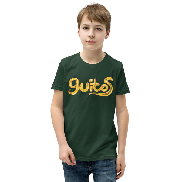 Guitos Gecko Goldan: Youth Unisex T-Shirt - Gold Logo - No Goldan