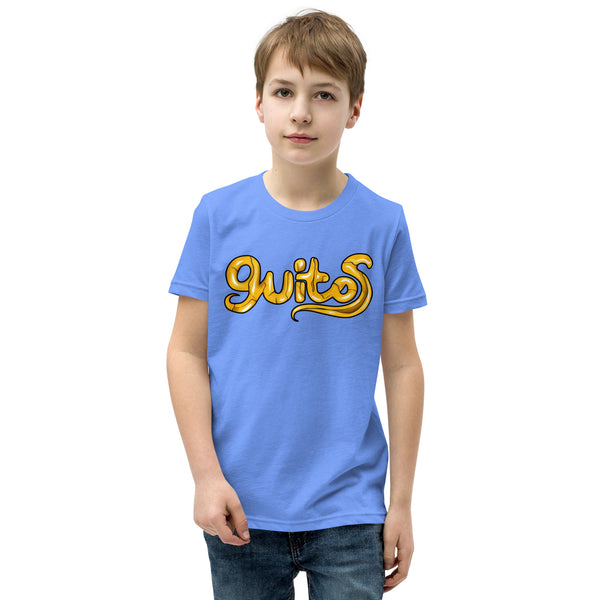 Guitos Gecko Goldan: Youth Unisex T-Shirt - Gold Logo - No Goldan