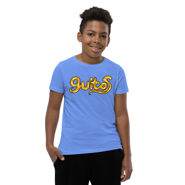 Guitos Gecko Goldan: Youth Unisex T-Shirt - Gold Logo - No Goldan