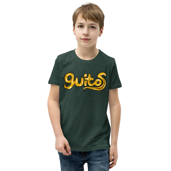 Guitos Gecko Goldan: Youth Unisex T-Shirt - Gold Logo - No Goldan