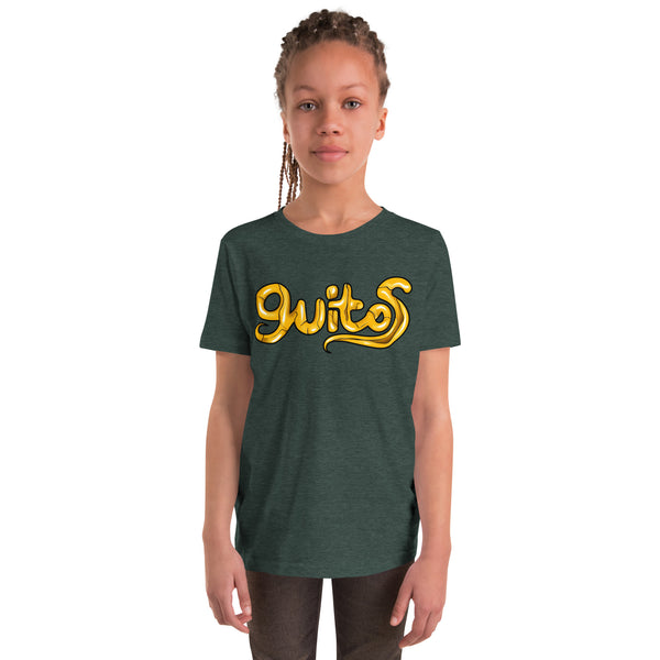 Guitos Gecko Goldan: Youth Unisex T-Shirt - Gold Logo - No Goldan