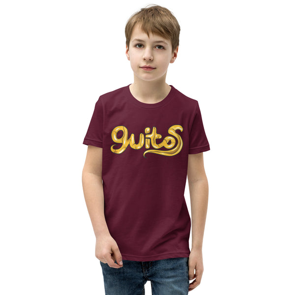 Guitos Gecko Goldan: Youth Unisex T-Shirt - Gold Logo - No Goldan