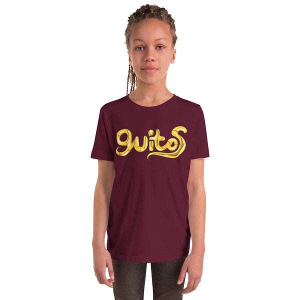 Guitos Gecko Goldan: Youth Unisex T-Shirt - Gold Logo - No Goldan