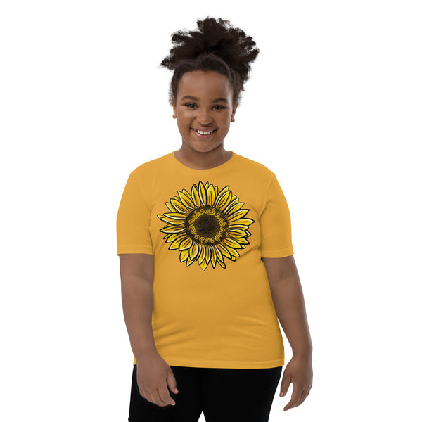 Guitos Gecko Sol: Youth Unisex T-Shirt - Sunflower