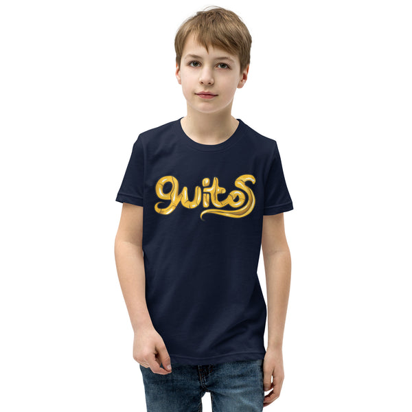 Guitos Gecko Goldan: Youth Unisex T-Shirt - Gold Logo - No Goldan