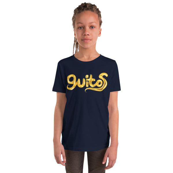 Guitos Gecko Goldan: Youth Unisex T-Shirt - Gold Logo - No Goldan