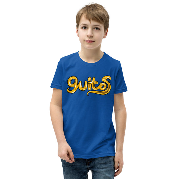 Guitos Gecko Goldan: Youth Unisex T-Shirt - Gold Logo - No Goldan