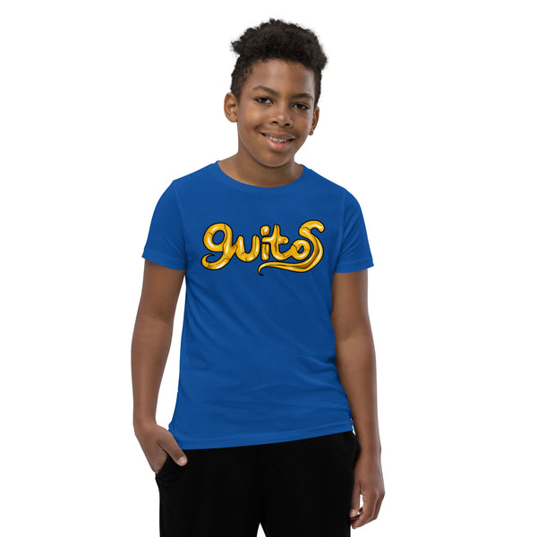 Guitos Gecko Goldan: Youth Unisex T-Shirt - Gold Logo - No Goldan