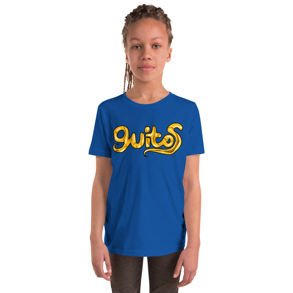 Guitos Gecko Goldan: Youth Unisex T-Shirt - Gold Logo - No Goldan