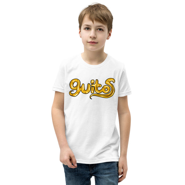 Guitos Gecko Goldan: Youth Unisex T-Shirt - Gold Logo - No Goldan