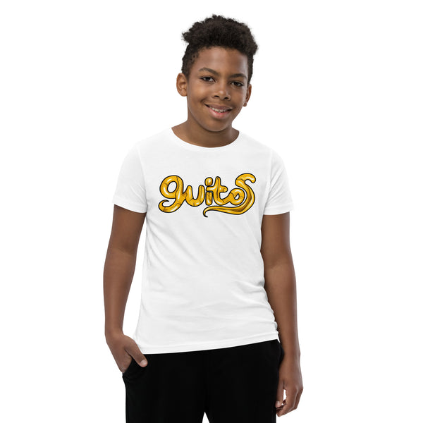 Guitos Gecko Goldan: Youth Unisex T-Shirt - Gold Logo - No Goldan