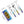 guitos™ Sol Golden Sunflower Gradient Kids Cutlery Set Stainless Steel Utensils Fork Spoon Knife Travel Case (Blue/Purple)