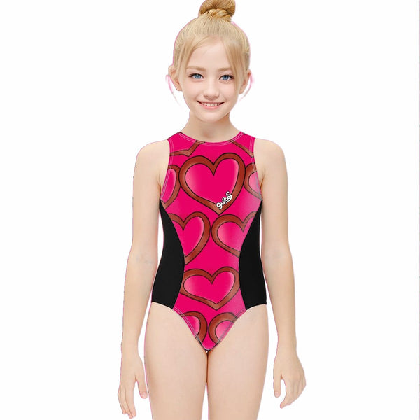 guitos Joyride Big Hearts Girls One-Piece Swimsuit
