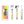 guitos™ Joyride Pop Art Clouds Kids Cutlery Set Stainless Steel Utensils Fork Spoon Knife Travel Case Gecko Graphic (Pastel Rainbow)