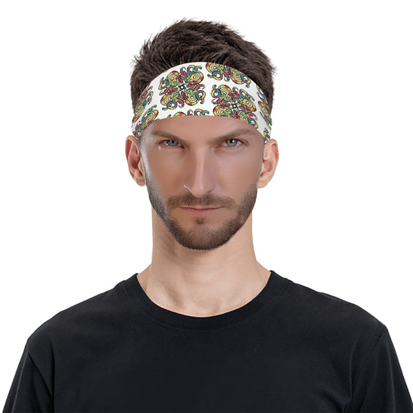 guitos Sol Colorful Logo Moisture Wicking Athletic Headband