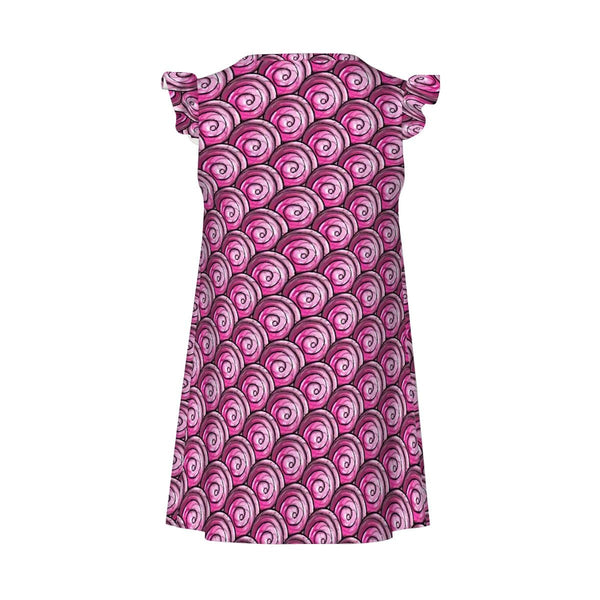guitos Stash Pink Candy Girls Ruffle Sleeve Nightgown