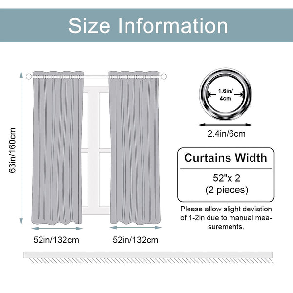 guitos Luna Midnight Starry Moon Gecko Blackout Grommet Curtains 52" x 63" 2 Pcs