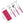 guitos™ Joyride Big Hearts Kids Cutlery Set Stainless Steel Utensils Fork Spoon Knife Travel Case (Pink/Purple)