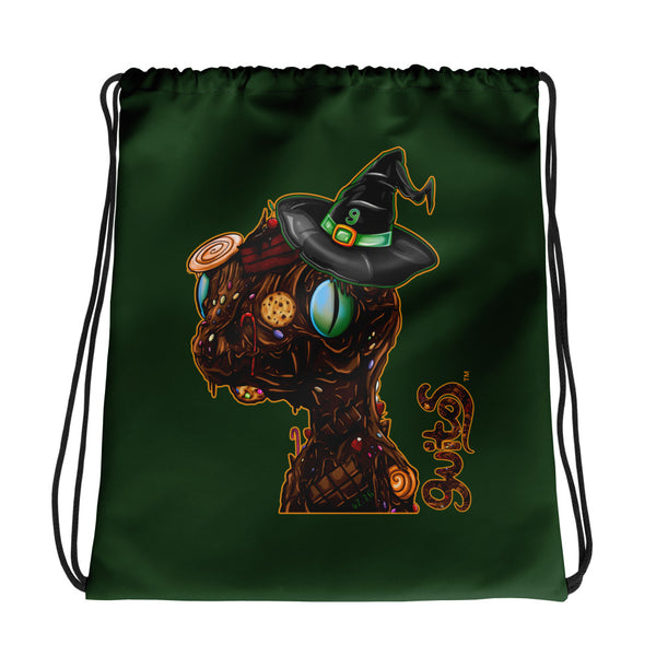 guitos Limited Edition Stash Witch Hat Green Drawstring Bag