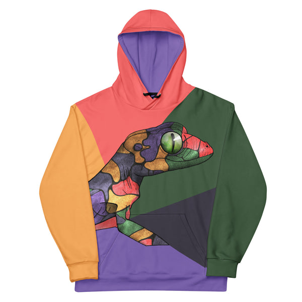 guitos™ Marble Mosaic Gecko Multi-Color Pullover Hoodie (GRP95™)