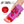 guitos™ Joyride Big Hearts Small Kids Water Bottle Toddler Preschool Kindergarten Flip Straw Handle Leakproof (Pink/Purple)