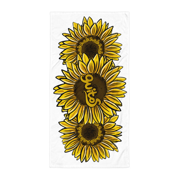 guitos Sol Yellow Sunflower Soft Quick Dry Beach Towel 30" x 60"