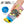 guitos™ Joyride Pop Art Clouds Small Kids Water Bottle Toddler Preschool Kindergarten Flip Straw Handle Leakproof (Pastel Rainbow)