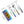 guitos™ Sol Golden Sunflower Gradient Kids Cutlery Set Stainless Steel Utensils Fork Spoon Knife Travel Case (Blue/Purple)