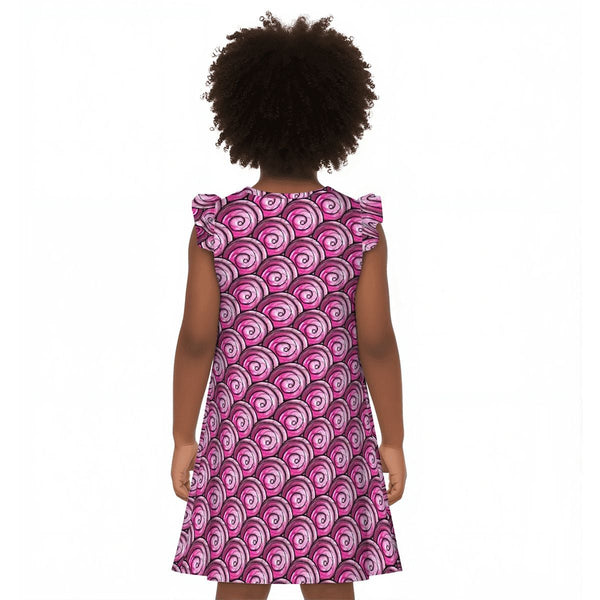 guitos Stash Pink Candy Girls Ruffle Sleeve Nightgown