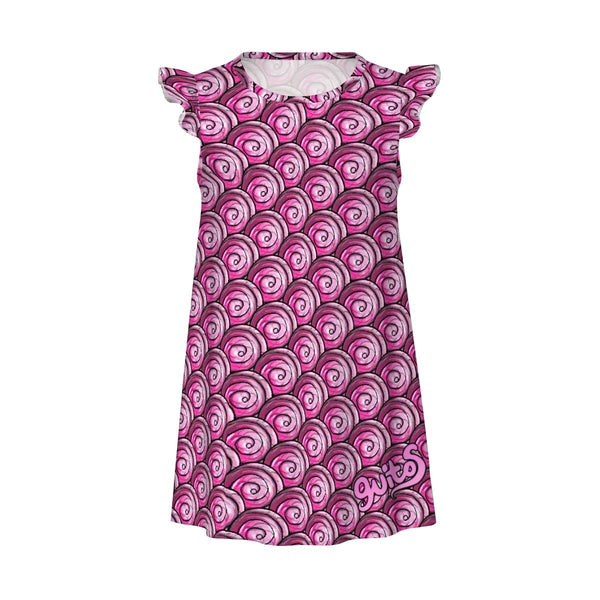 guitos Stash Pink Candy Girls Ruffle Sleeve Nightgown