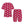 guitos Joyride Red Hearts Print Kids Short Sleeve Pajama Set