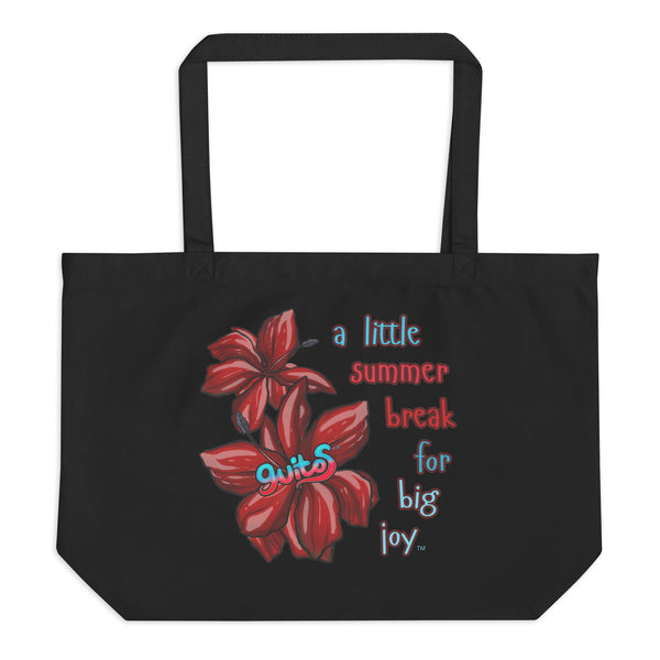 guitos™ Nalu Hibiscus Summer Break Organic Cotton Eco Tote Bag