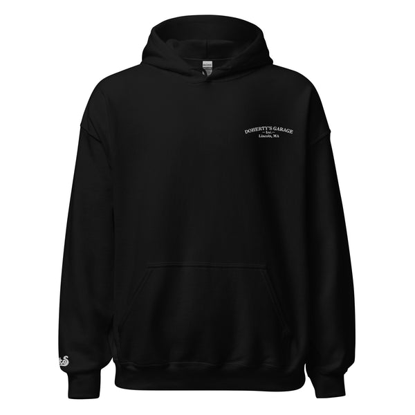 Unisex Classic Arch Logo Pullover Hoodie | Doherty's Garage | Guitos