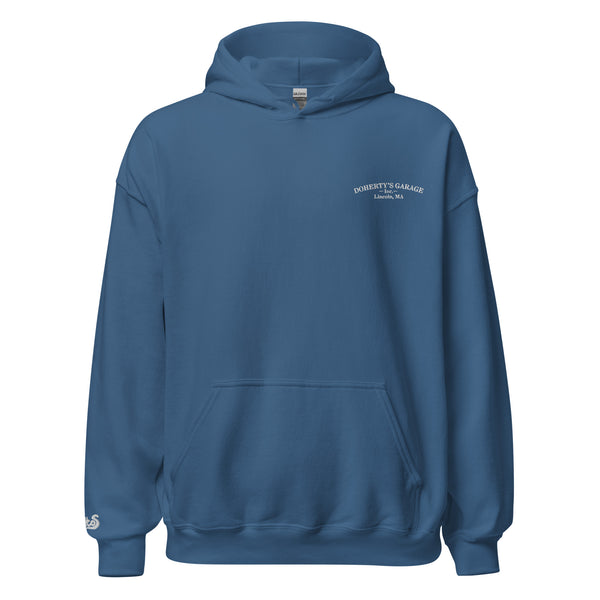 Unisex Classic Arch Logo Pullover Hoodie | Doherty's Garage | Guitos