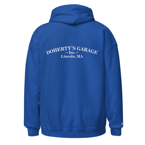 Unisex Classic Arch Logo Pullover Hoodie | Doherty's Garage | Guitos