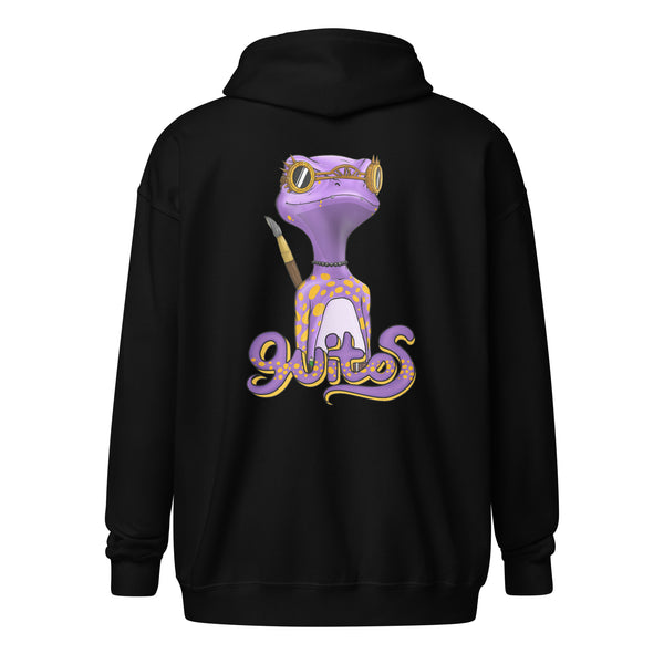 Cool and Creative Artist Gecko Zip Hoodie | Max | Guitos