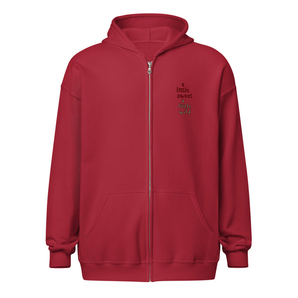 Sweet and Wild Leopard Gecko Zip Hoodie | Cherry | Guitos