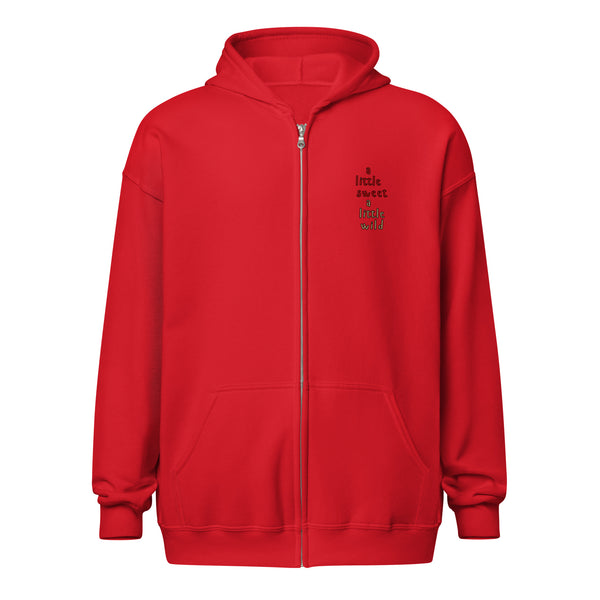 Sweet and Wild Leopard Gecko Zip Hoodie | Cherry | Guitos