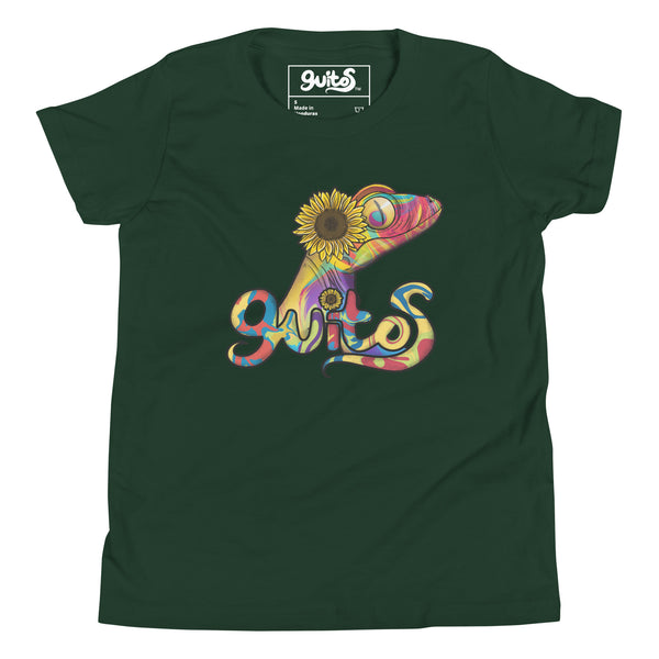 guitos™ Sol Rainbow Swirl Gecko Kids Graphic Comfort Tee